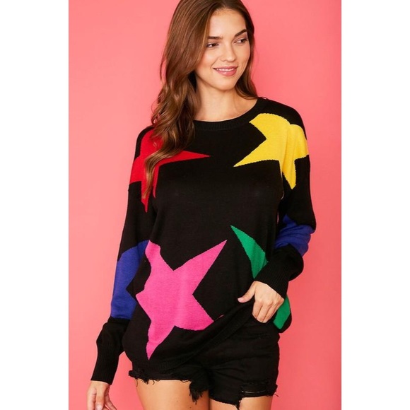 Star Print Sweater NWT ⭐️ - Picture 6 of 6